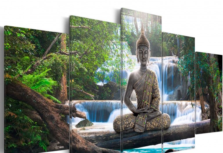 tableau-sur-verre-acrylique-buddha-and-waterfall-279253