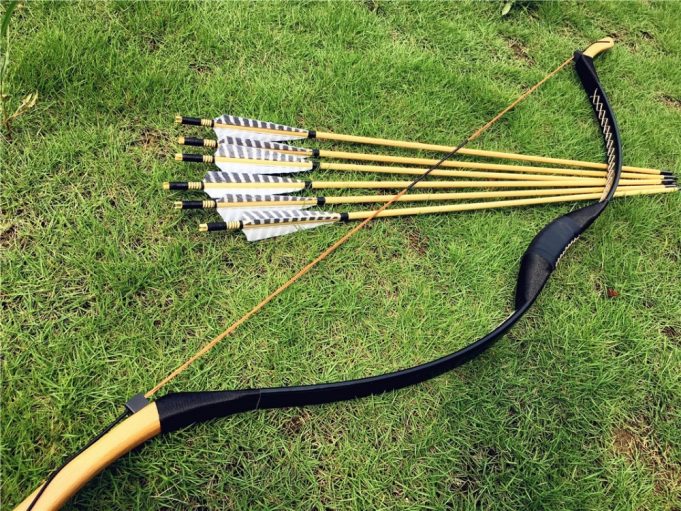Angel-Archery-Traditional-Handmade-Hungarian-Longbow-Hunting-Recurve-bow-20-60-28-6-wooden-arrows
